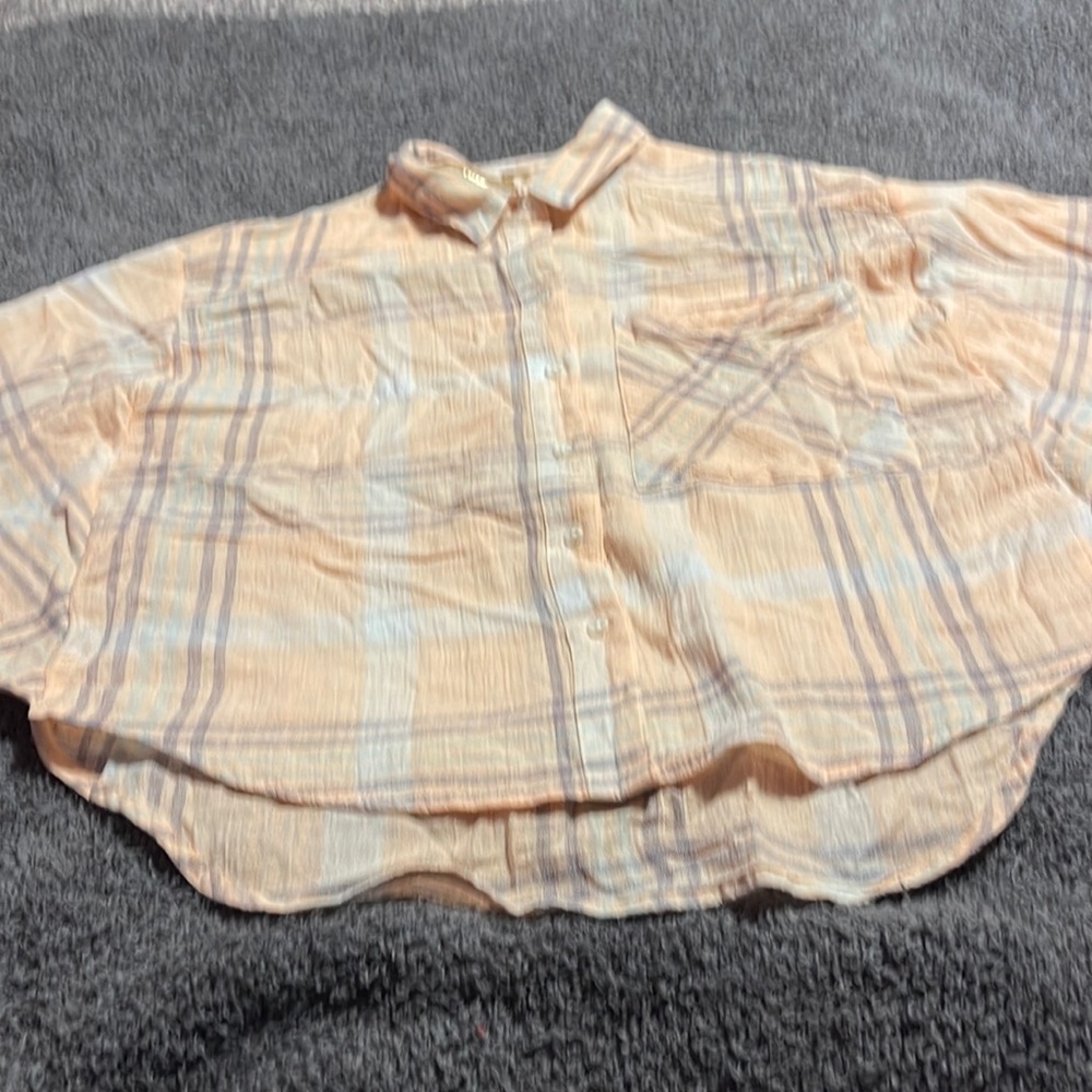 Free people plaid button up